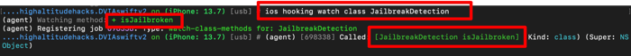 ios hooking watch class JailbreakDetection