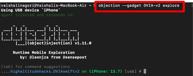 objection --gadget package_name explore